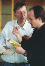 Als "Faust": Mit Martin Drebs bei der Faust-Probe, 2000 